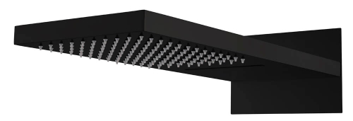 Лейка верхняя FUSION Black с каскадом