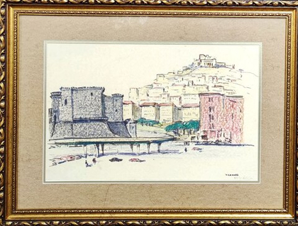 Картина Цветковой В.П. "Неаполь" бумага/карандаш 33х47