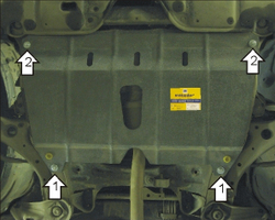 Защита стальная 2 мм Д, КПП Toyota Camry MOTODOR.02529