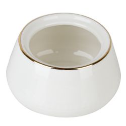 Сахарница с ложкой "Prime" v=250мл d=6,5см с золотой окантовкой (фарфор) (подарочная упаковка)