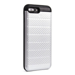 Чехол с вырезами под пластиковые карты для iPhone 7 Plus, 009464 Серебристый