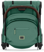 Коляска Cybex Coya Rosegold Frame Cloud T i-Size Peach Pink Plus Leaf Green с дождевиком и бампером