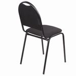 Стул COMFUR РС00Л, офисный, прочный черный каркас, текстиль, чёрный цвет