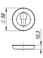 Накладка под цилиндр ET.R.SM58 (ET SM) AB-7 матовая бронза