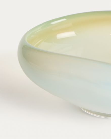 Ваза Nodila из белого стекла, 19 x 14 см