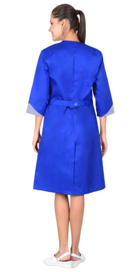 Халат женский "Сириус-Марлен-2" (василек/полоска василек)