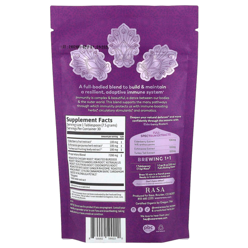 Rasa, Адаптогенный тоник для иммунной системы, защита бузины, 226 г (8 унций)