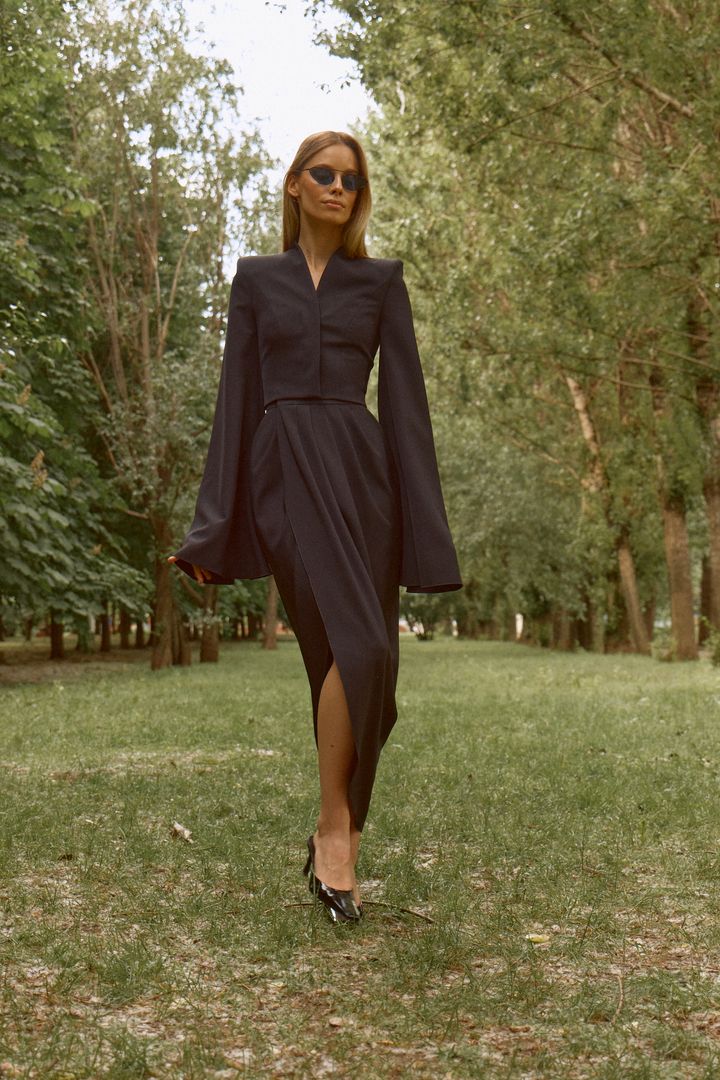 Юбка с драпировкой на запах