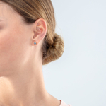 Серьги-пусеты Coeur de Lion Light Blue-Gold 0501/21-0755