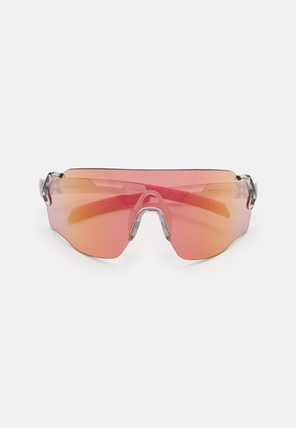 Спортивные очки с диоптриями HILX Savage (L) Shiny Crystal Grey Pink / Pink Lens