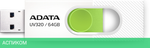 USB Flash-накопитель A-Data AUV320-64G-RWHGN 64GB белый/зеленый