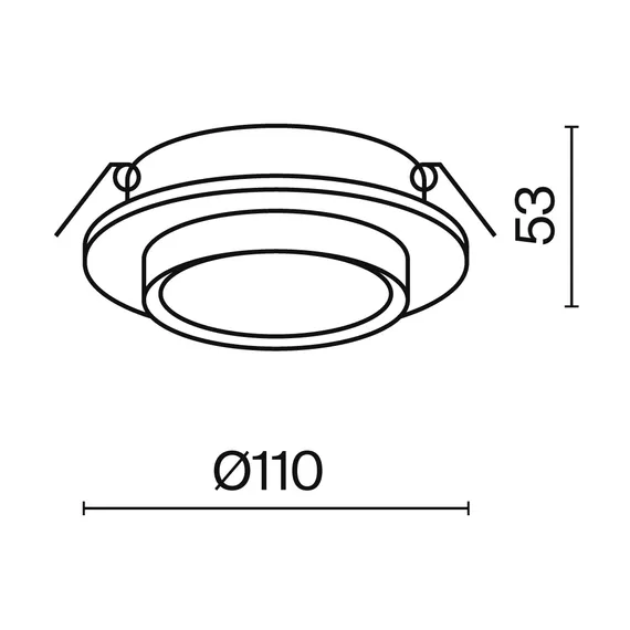 Встраиваемый светильник Обруч / Hoop 1*GX53 12 Вт Technical dl086-gx53-rd-bg