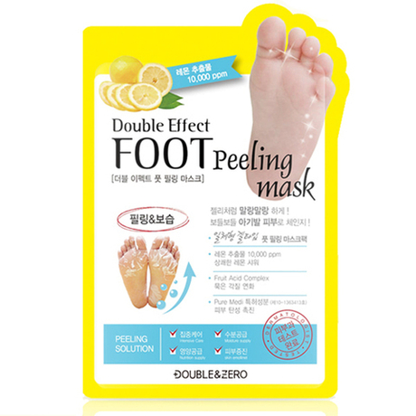 Пилинг-носочки для ступней с гиалуроновой кислотой Double & Zero Double Effect Foot Peeling Mask, 1 пара (40мл)