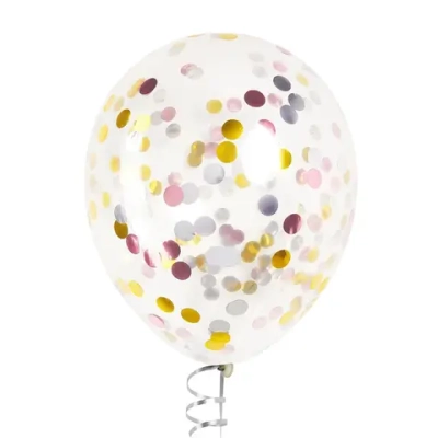 Латексный шар с крупным разноцветным конфетти, 36 см