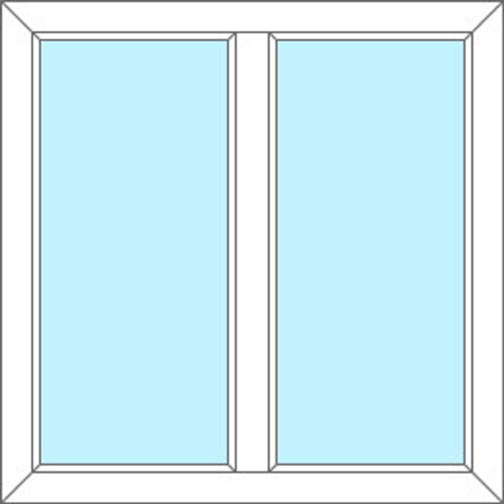 Окно пластиковое ПВХ 700*1150 глухое БрусБокс 60