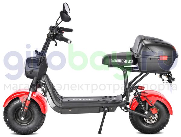 Электроскутер WHITE SIBERIA MINI R 1200w 2.0 - Красный фото №2