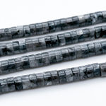 Ларвикит бусины, размер около 6*3 мм, цена за 25-26 шт (1/4 нити)