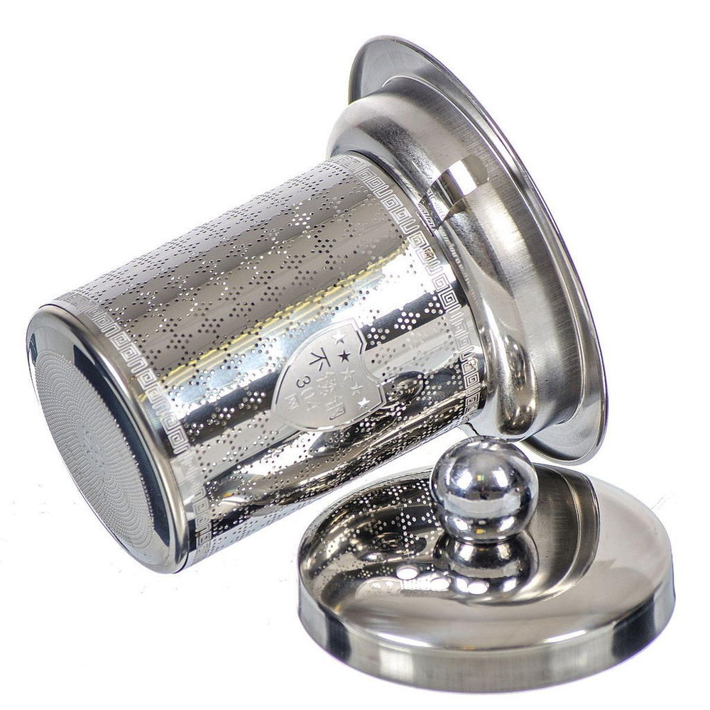 Чайник заварочный стекло,металл, 0.85 л, с ситечком, Y4-3834