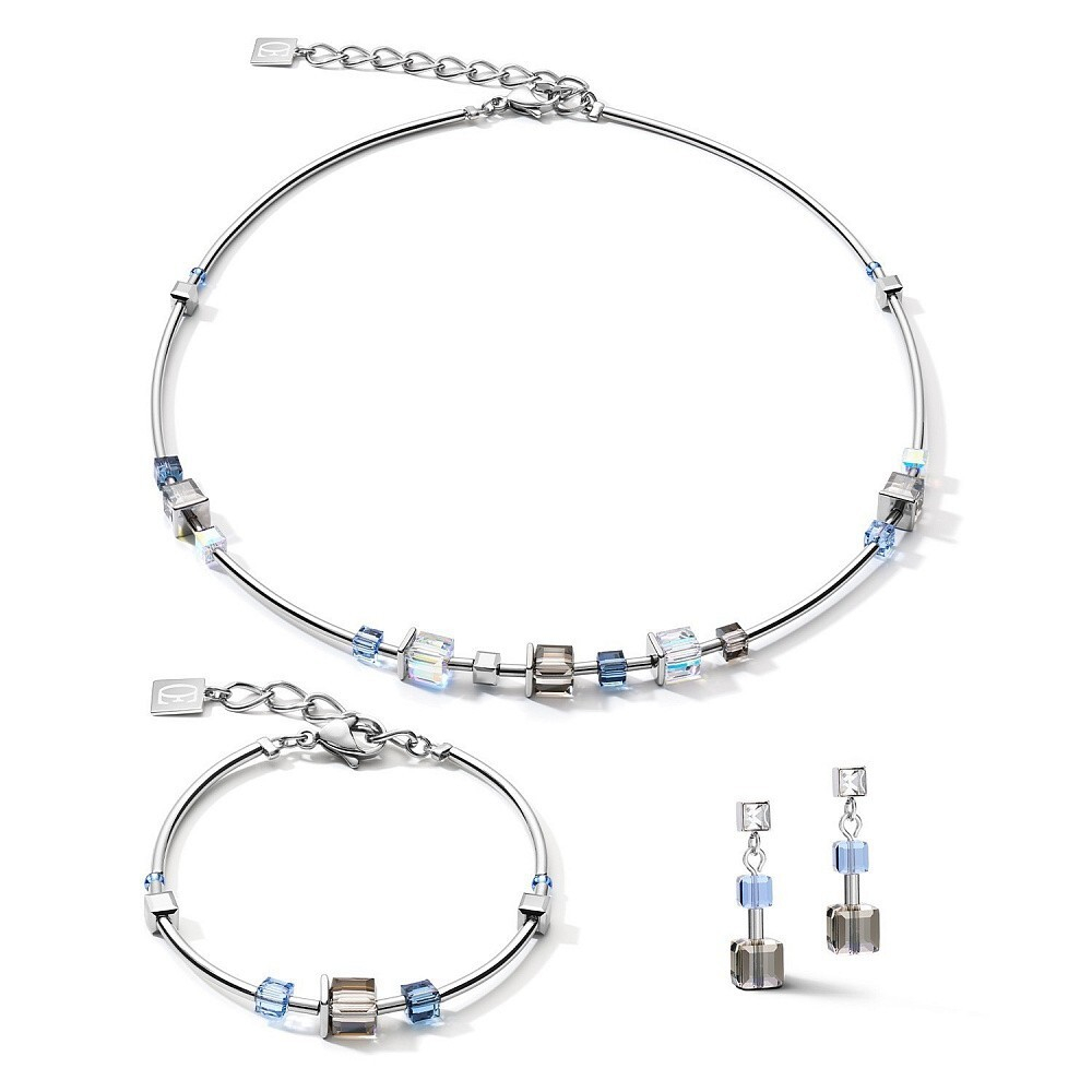 Браслет Coeur de Lion Crystals Blue 5026/30-0700 цвет голубой, серебряный