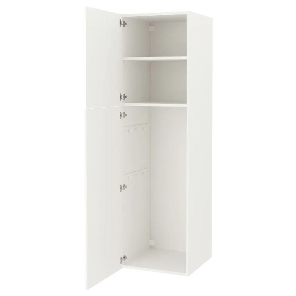 Высокая тумба для ванной - ENHET  IKEA/ЭНХЕТ ИКЕА, 60x62x210 см, белый