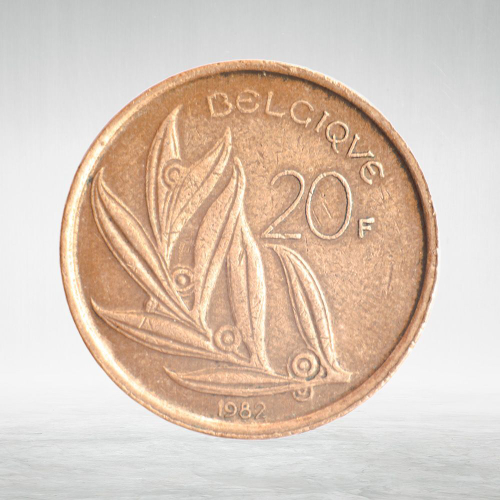 Belgium, 20 Francs - Baudouin I (French Text), 1982, VF