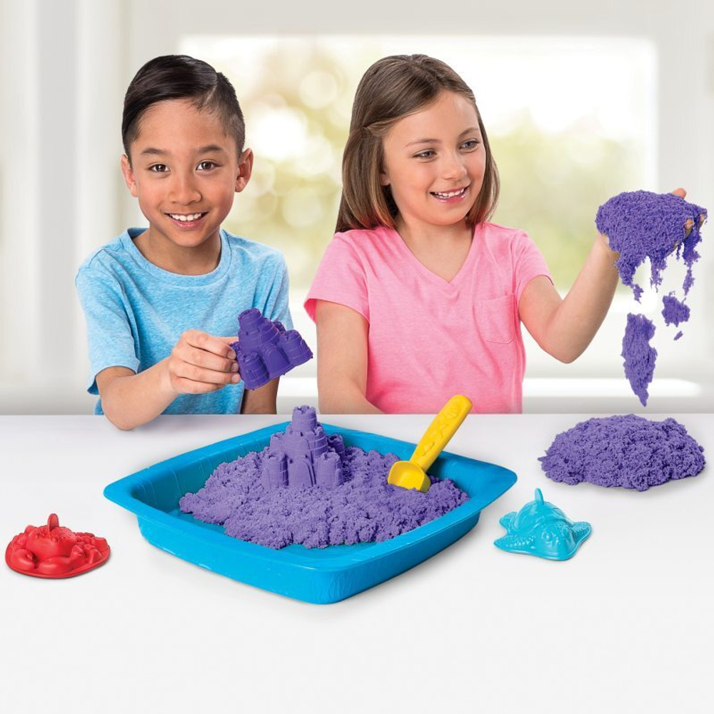Kinetic Sand - Набор замок из кинетического песка с песочницей фиолетовый 454г 20106638