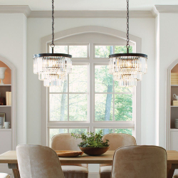 Люстра Odeon 6 black/clear