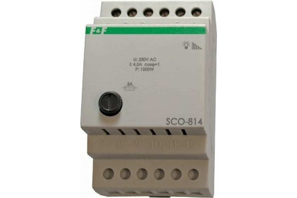 Регулятор освещенности (диммер) SCO-814 230В 4.5А IP20 (для ламп накал. мощностью до 1000Вт)