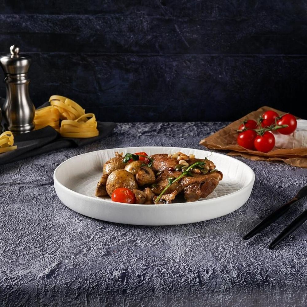 Тарелка с бортом d 23 см h3 см White Raw Wood P.L. Proff Cuisine [6]