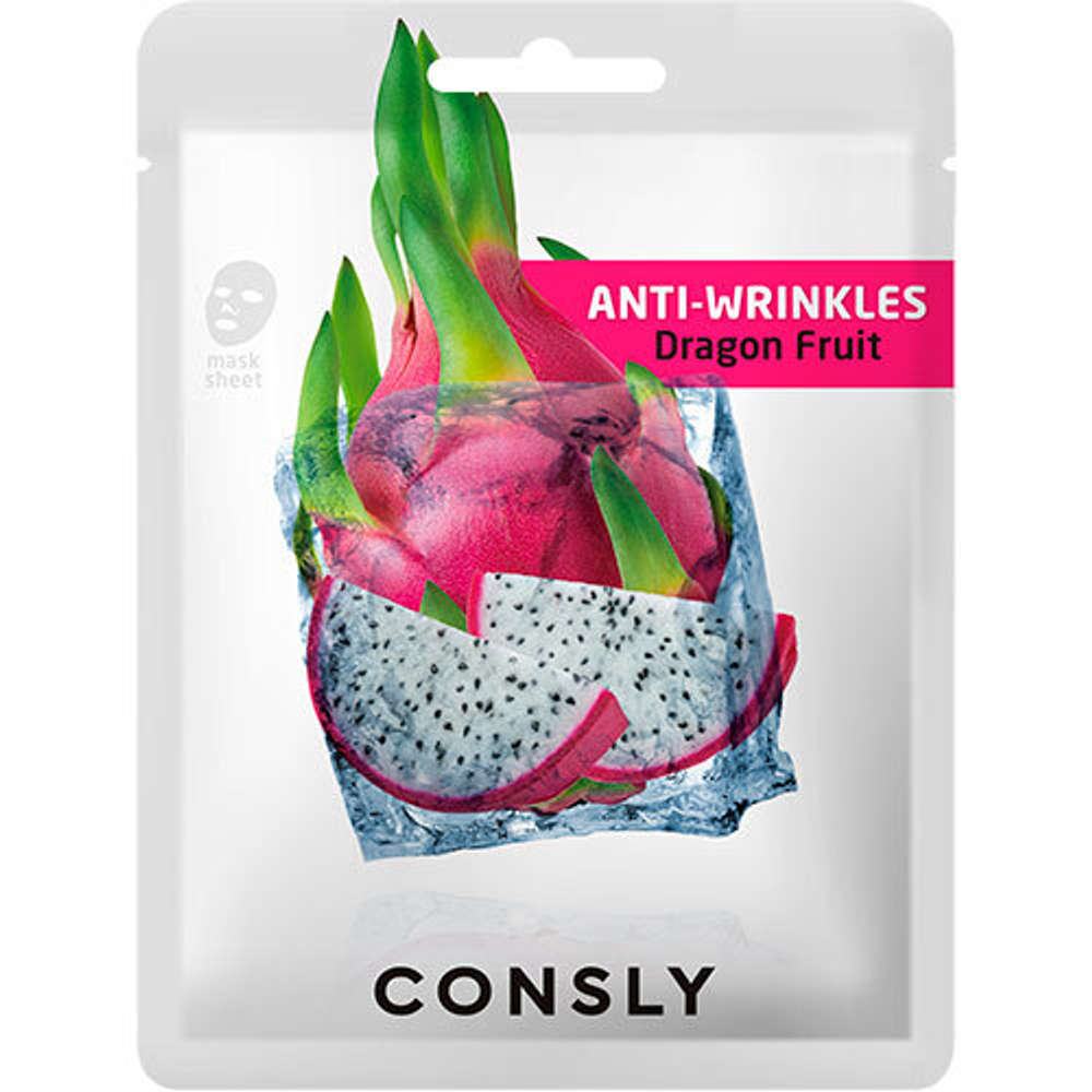 Consly Ткан.маска для лица антивозр.с экстр.драгонфута 20мл