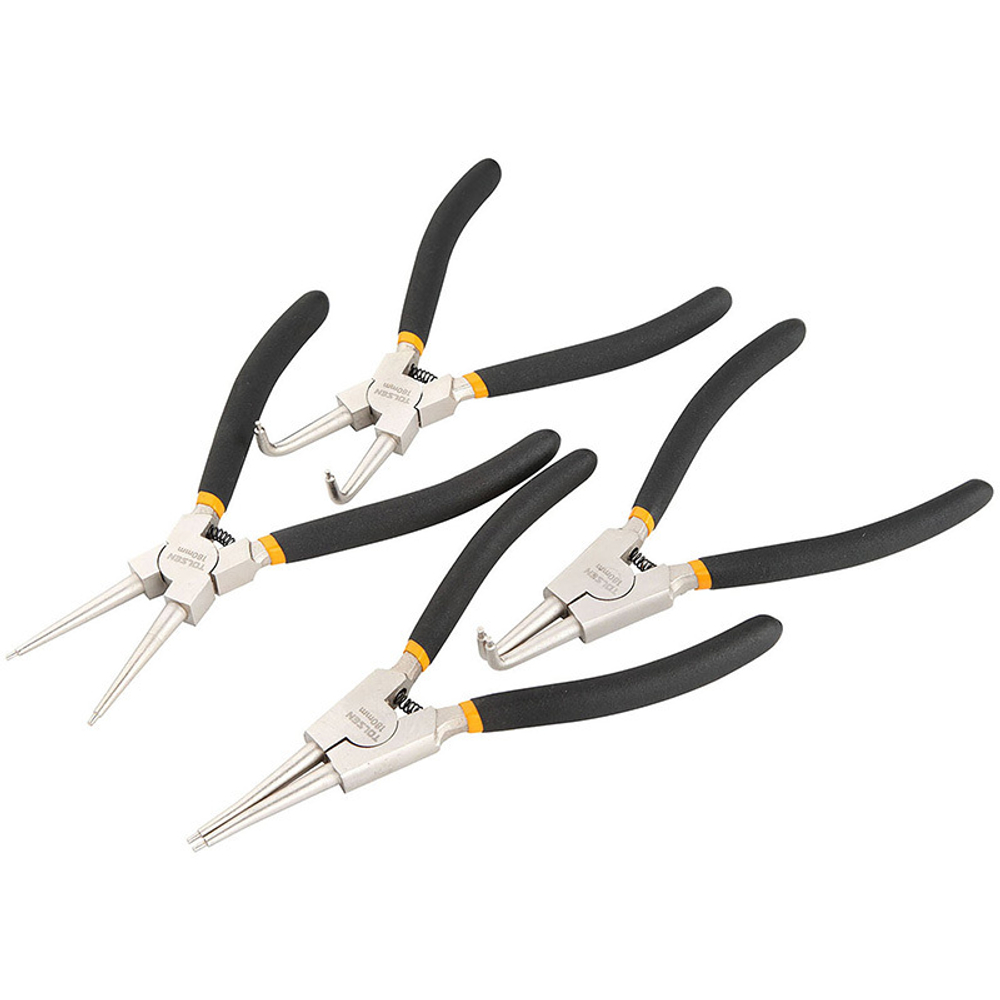 TOLSEN (TT10097s) Набор съемников стопорных колец, 4 предмета