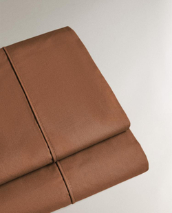 ZARA HOME (300 НИТЕЙ) ПРОСТЫНЯ ИЗ ХЛОПКА, ЧЕРЕПИЧНЫЙ