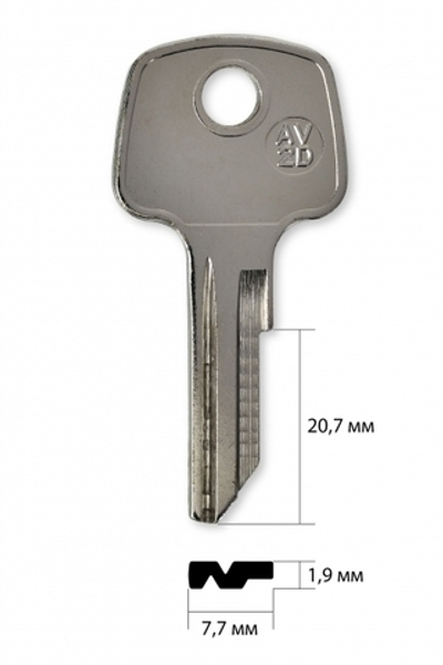 Заготовка английского ключа 10532 AV-2D | AVG2D | AV2