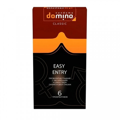 Презервативы Domino CLASSIC Easy Entry, с увеличенным объёмом смазки, 6 шт