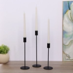 Подсвечники «IDEAL» 22 /27/32 см (набор 3 шт), Черный