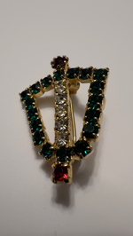 Новогодняя брошь колокольчик