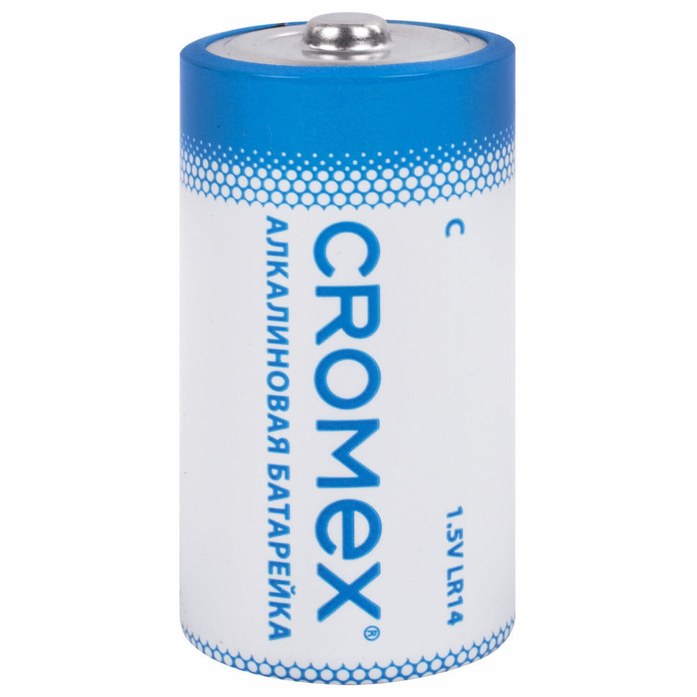 Батарейки алкалиновые комплект 4 шт. CROMEX Alkaline C (LR14 14А) короб (6 штук в упаковке)