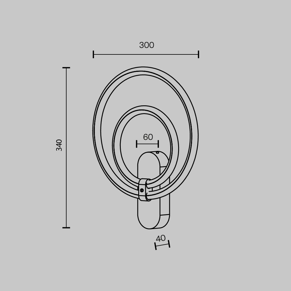 Светильник настенный светодиодный Maytoni Link MOD357WL-L16BS3K