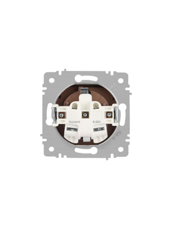 Розетка 1-м СП Accent 6-203-02 16А IP20 250В 2P+E Schuko с крышкой сл.кость Intro Б0063716