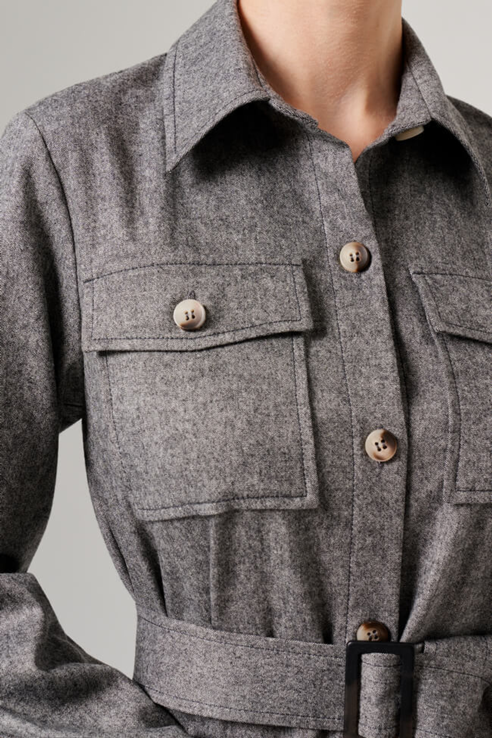 51643 Платье женское (серый меланж)