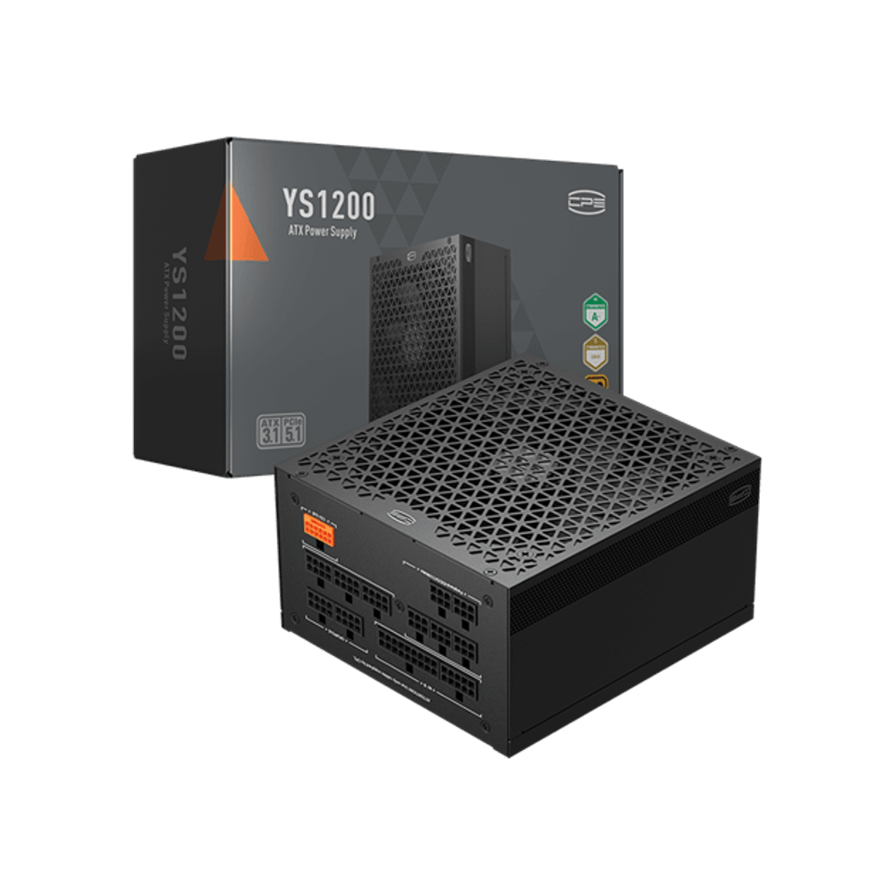 Блок питания PCCooler 1200W, YS1200, Full Modular, 80+ GOLD, ≥92%, Fan 135mm, Черный, P5-YS1200-G1F