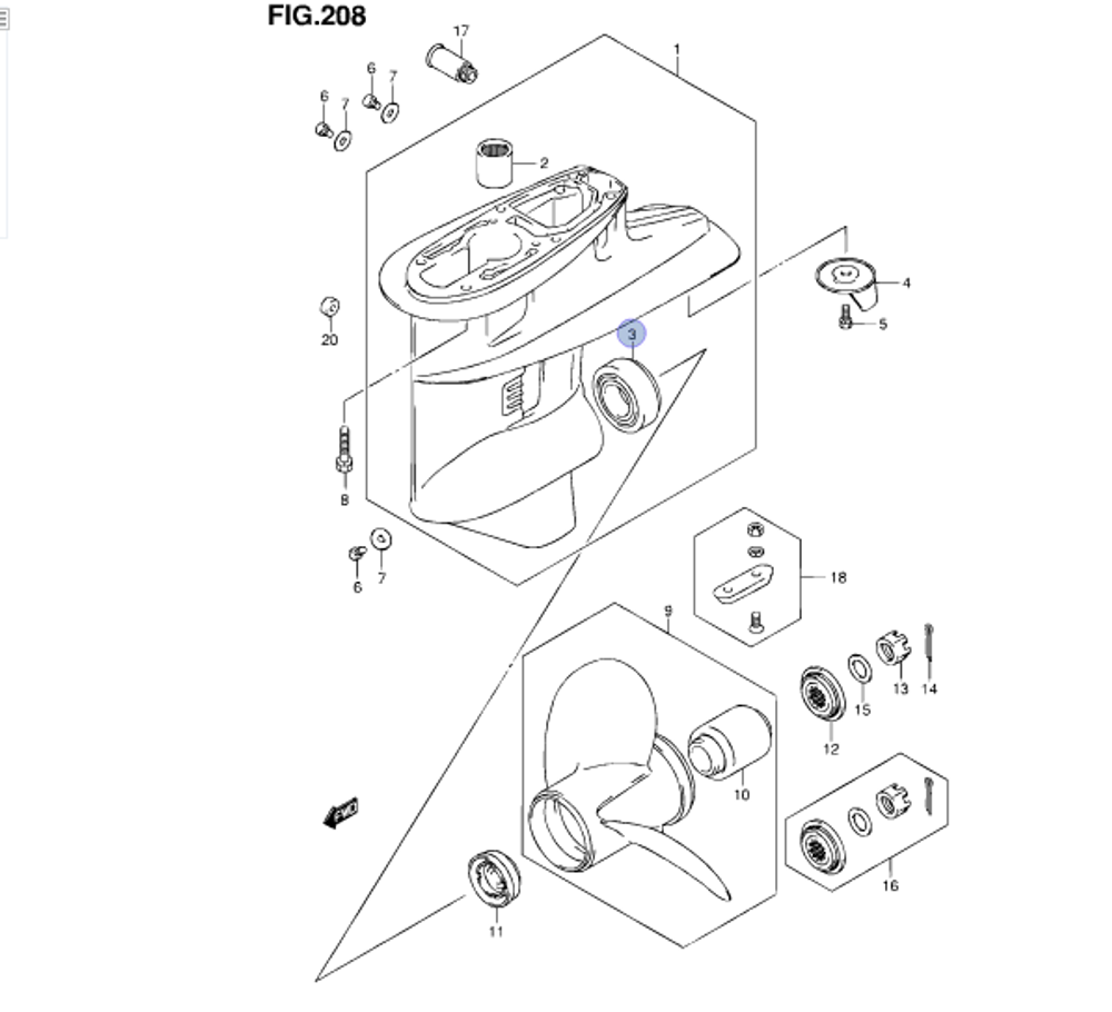 Подшипник редуктора Suzuki 09265-30004-000