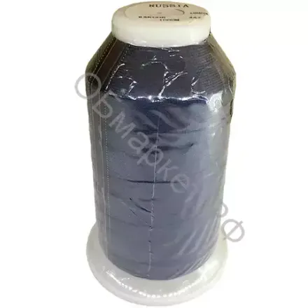 Нитки швейные капрон Russia 65к(40) 1000м, синий [247]