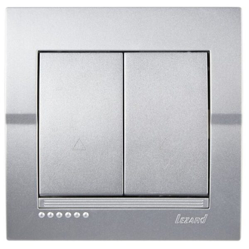 DERIY 702 2828 106 Выкл. 2-ой проходной, серебристый металлик