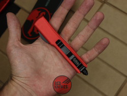 Нож Microtech Ultratech T/E - красная рукоять, танто черный клинок RK-353