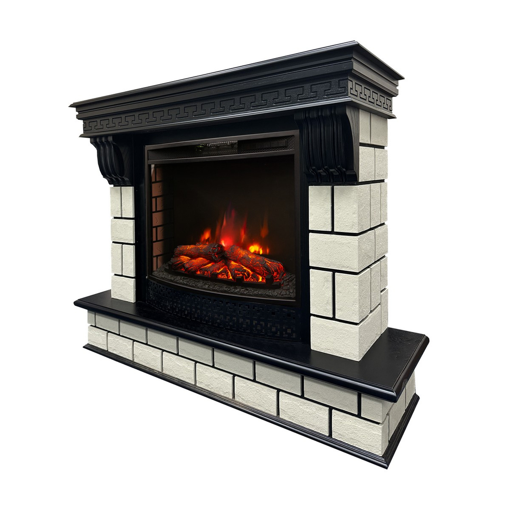 Электрокамин RealFlame Castle 25,5 DN орех с очагом Evrika 25,5 LED