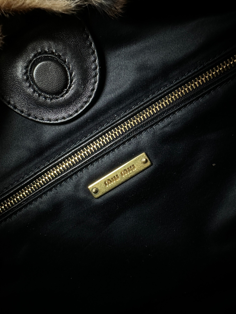 Сумка Miu Miu brown leopard fur tote bag black beige