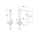 Смеситель для раковины 35к IDDIS SLISB01i01 "Slide" литой, высокий, ХРОМ