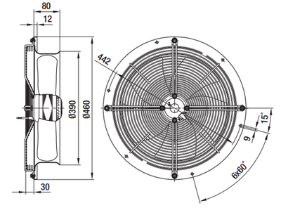 Вентилятор осевой W4D350-CN08-30