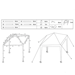 Шатер кемпинговый WMC TOOLS WMC-WYZ03